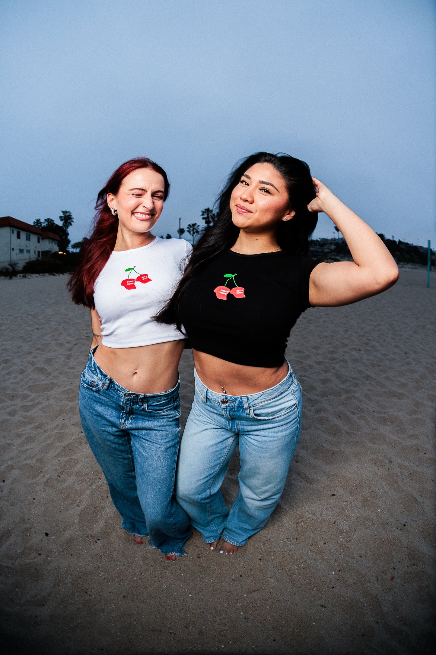 Cherry Hats Baby Tee (black)