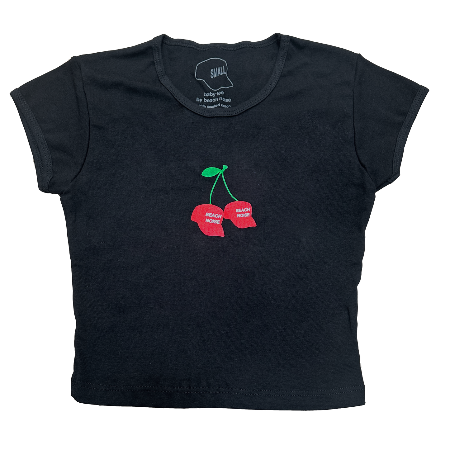 Cherry Hats Baby Tee (black)