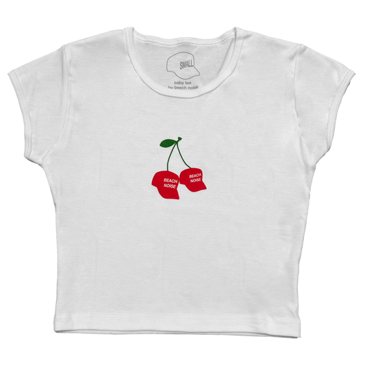Cherry Hats Baby Tee (white)